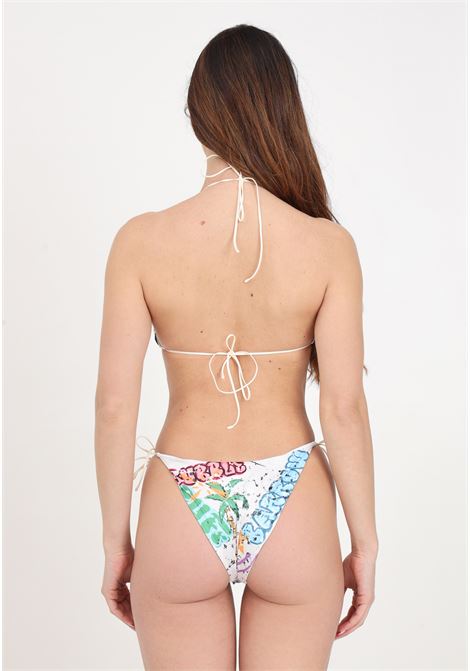 Women's bikini with multicolored print on a light background BARROW | S4BWWOSB182BW009