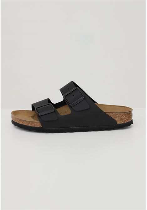 Black slippers for men and women in eco-leather BIRKENSTOCK | Slippers | 051793.