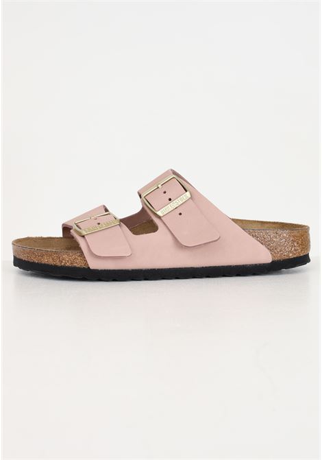 Pink Arizona women's slippers in nubuck leather BIRKENSTOCK | 1026684.