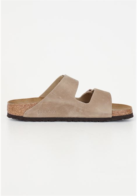 Dark beige leather slipper for men and women BIRKENSTOCK | Slippers | 352203.