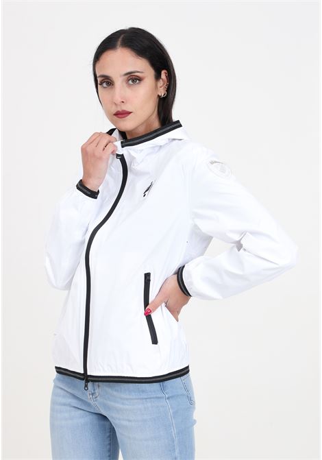 White women's jacket with logo patch BLAUER | Jackets | 24SBLDC11048-006007100