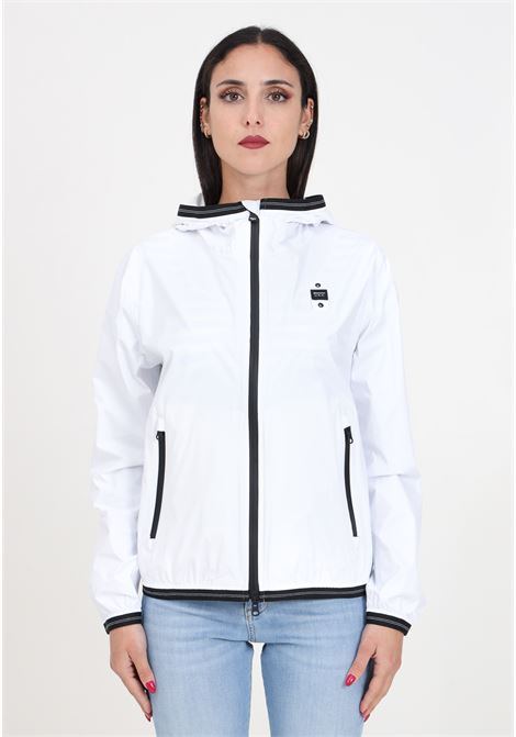White women's jacket with logo patch BLAUER | Jackets | 24SBLDC11048-006007100