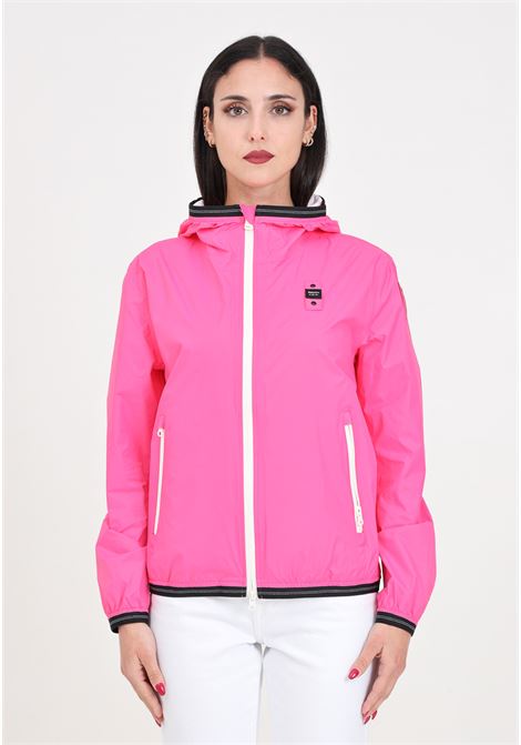 Pink women's jacket with logo patch BLAUER | 24SBLDC11048-006007569