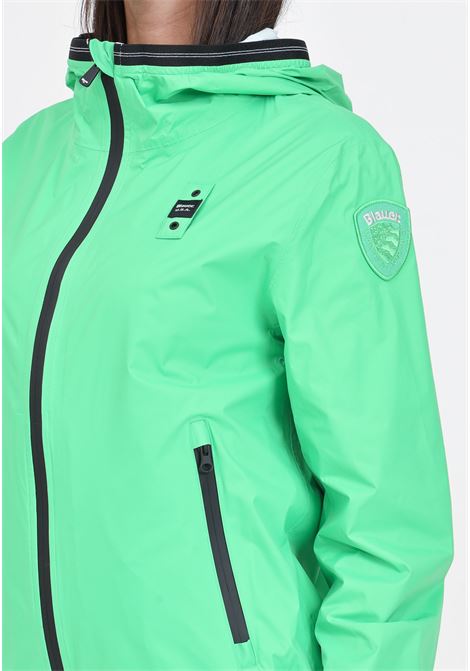 Green women's jacket with logo patch BLAUER | Jackets | 24SBLDC11048-006007733