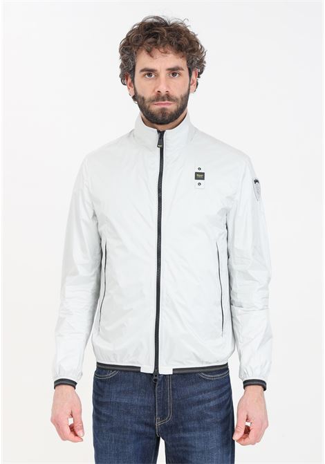 Ice windbreaker for men with logo patch on the sleeve BLAUER | Jackets | 24SBLUC01071-006857102