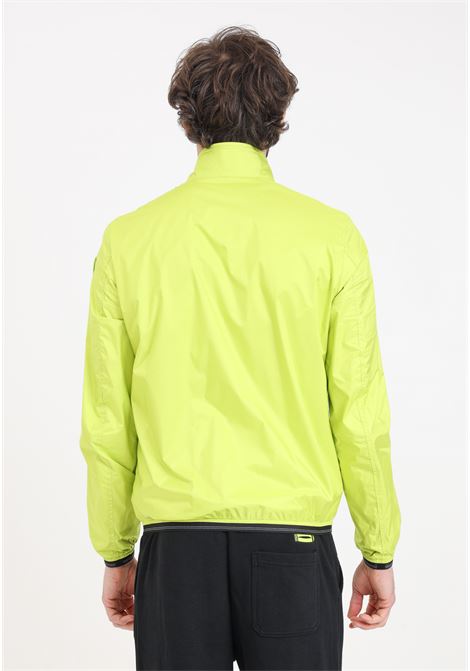 Green windbreaker for men with logo patch on the sleeve BLAUER | Jackets | 24SBLUC01071-006857227