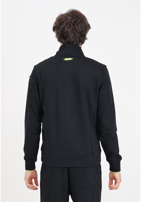 Black men's sweatshirt with logo patch on the sleeve BLAUER | Hoodie | 24SBLUF01193-006804999