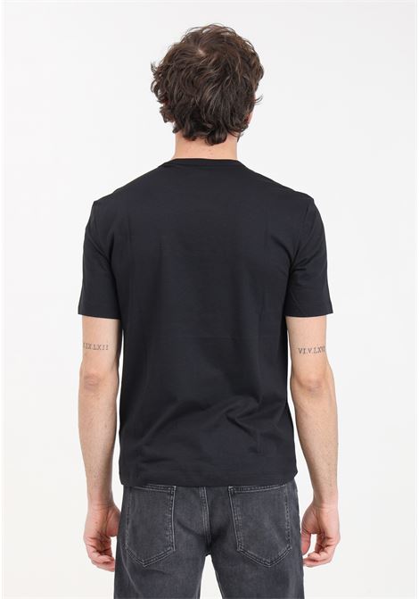 Black men's T-shirt with tone-on-tone logo print BLAUER | 24SBLUH02142-004547999