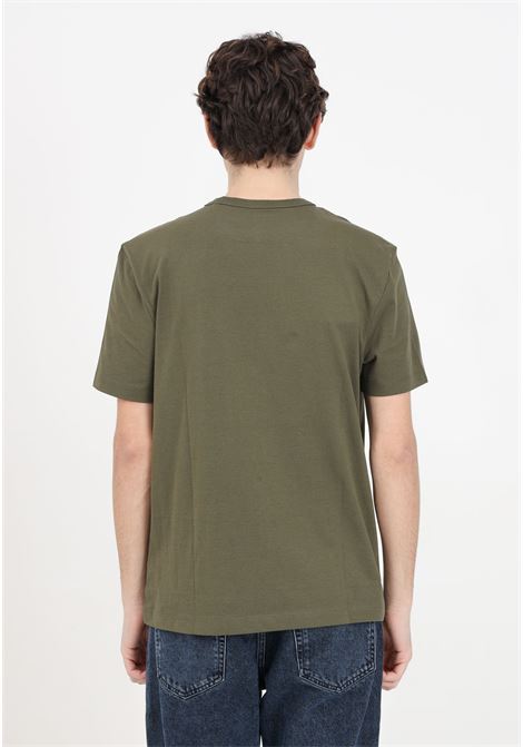 Green men's T-shirt with mini shield logo print BLAUER | 24SBLUH02145-004547685