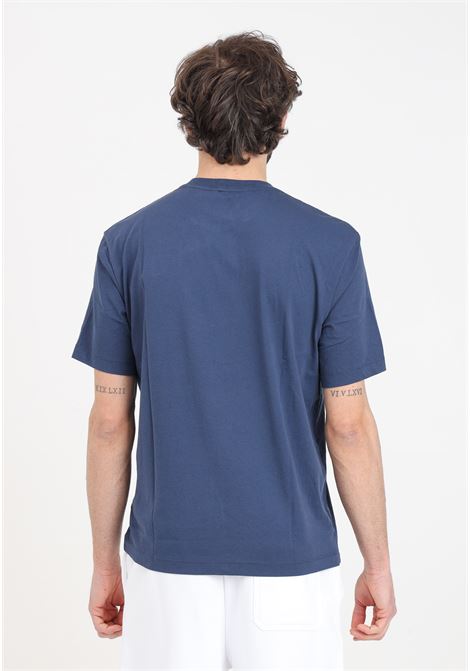 Blue men's t-shirt with logo patch on the front BLAUER | 24SBLUH02243-006807888