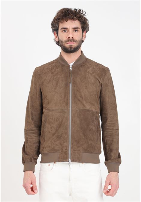 Brown men's leather jacket BOMBOOGIE | Jackets | JMRAHM-P-GCL4596