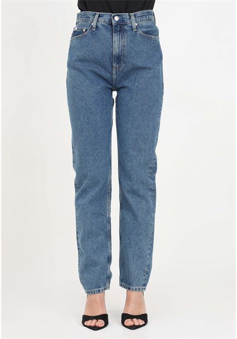 Jeans da donna a vita alta denim blu CALVIN KLEIN JEANS | Jeans | J20J2224431A41A4