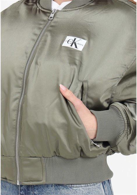 Olive green women's jacket with pockets CALVIN KLEIN JEANS | Jackets | J20J222591LDYLDY