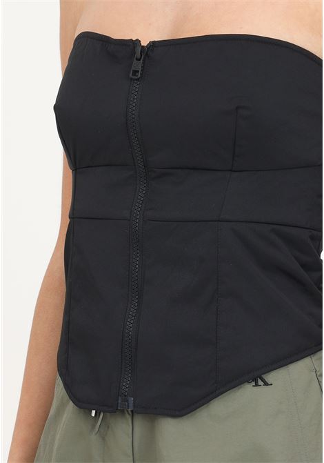 Women's CK black corset top with zip on the front CALVIN KLEIN JEANS | J20J222613BEHBEH