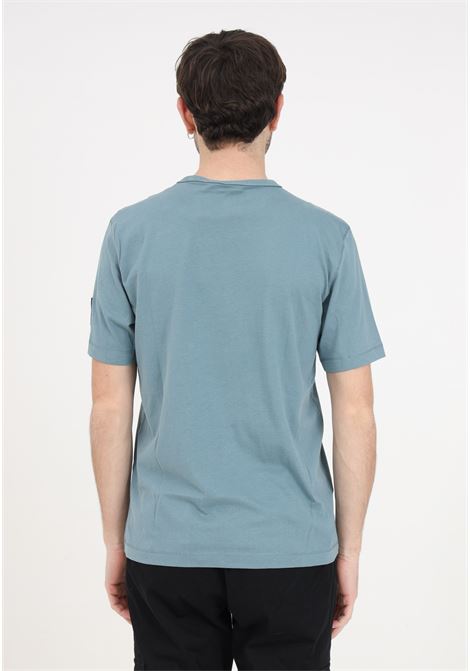 T-shirt da uomo blu con toppa e logo CALVIN KLEIN JEANS | T-shirt | J30J323484CFQCFQ