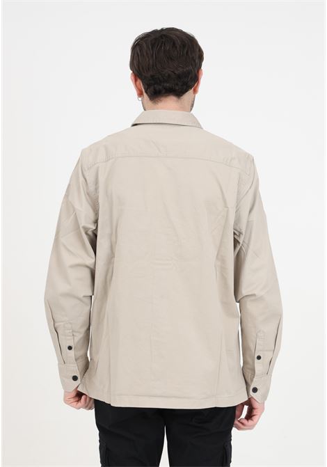 Camicia da uomo beige utility shirt Plaza taupe CALVIN KLEIN JEANS | J30J324610PEDPED