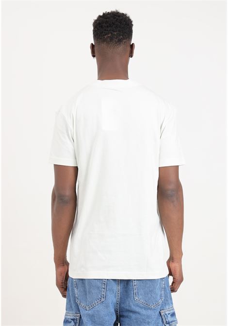 T-shirt da uomo panna con lettering logo in nero CALVIN KLEIN JEANS | J30J324671CGACGA