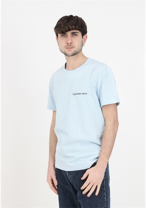 T-shirt da uomo Institutional Regular Fit Keepsake Blue CALVIN KLEIN JEANS | T-shirt | J30J324671CYRCYR