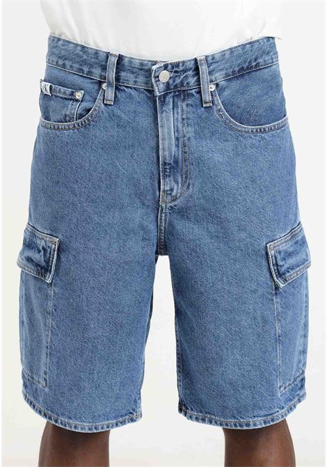 Shorts da uomo in denim medium CALVIN KLEIN JEANS | J30J3248771A41A4