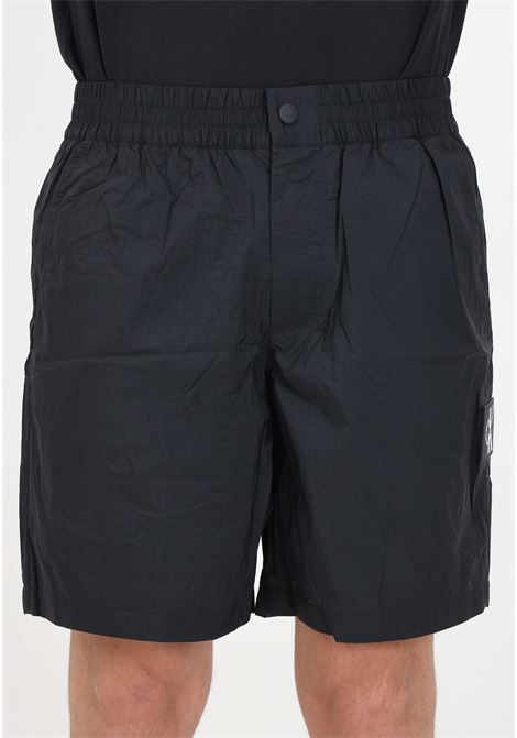 Black men's shorts with logo patch CALVIN KLEIN JEANS | J30J325143BEHBEH