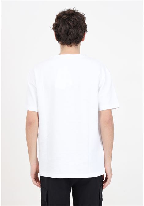 'TEXTURE' model men's t-shirt in white CALVIN KLEIN JEANS | T-shirt | J30J325214YAFYAF