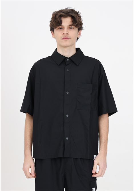 Black men's shirt with buttons on the front CALVIN KLEIN JEANS | Shirt | J30J325337BEHBEH