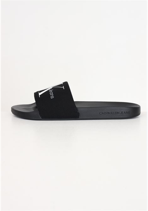 Black slide monogram co men's slippers CALVIN KLEIN JEANS | Slippers | YM0YM00061BDSBDS