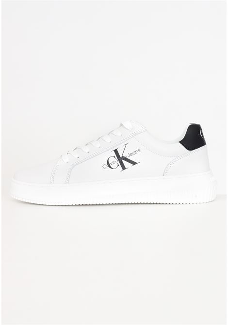 Classic cupsole mono lth white men's sneakers with side logo CALVIN KLEIN JEANS | YM0YM006810LD0LD