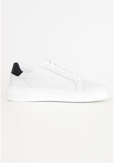 Classic cupsole mono lth white men's sneakers with side logo CALVIN KLEIN JEANS | Sneakers | YM0YM006810LD0LD