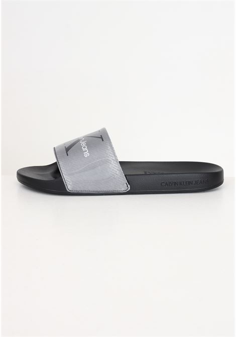 Black slide lenticular men's slippers CALVIN KLEIN JEANS | YM0YM009530GN0GN