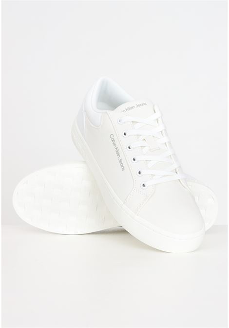 Classic cupsole low lth dc sneakers for men triple white CALVIN KLEIN JEANS | Sneakers | YM0YM009760K40K4