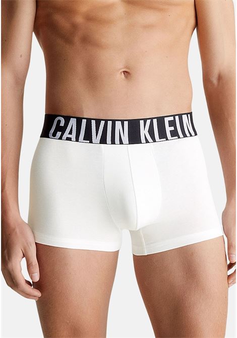 Set of three men's black and white boxer shorts with band CALVIN KLEIN | 000NB3608A100