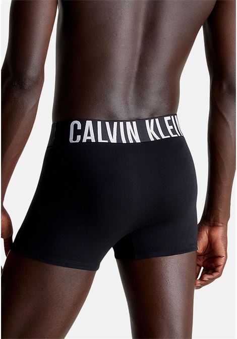 Set of three men's black and white boxer shorts with band CALVIN KLEIN | 000NB3608AUB1