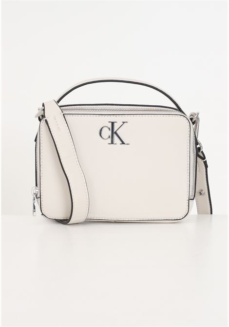 Beige women's bag Minimal Monogram camera bag CALVIN KLEIN | Bags | K60K610683CI2