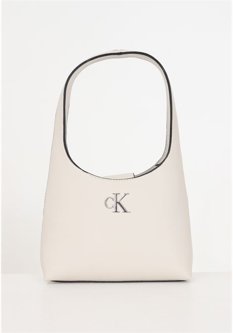 Beige women's bag Minimal Monogram Shoulder bag CALVIN KLEIN | K60K610843CI2