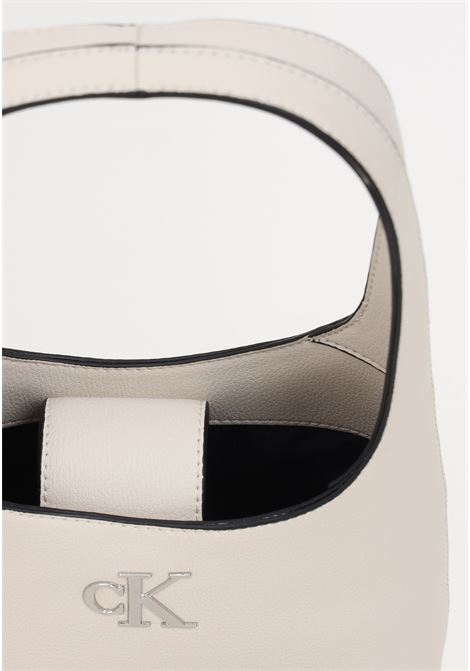 Beige women's bag Minimal Monogram Shoulder bag CALVIN KLEIN | Bags | K60K610843CI2