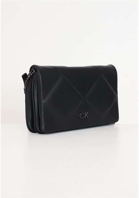 Black women's Re-lock Quilt Shoulder Bag CALVIN KLEIN | K60K611021BEH