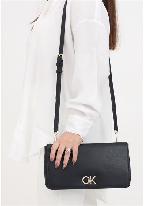 Re-lock double gusette black women's bag CALVIN KLEIN | Bags | K60K611336BEH