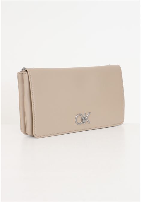 Re-lock double gusette beige women's bag CALVIN KLEIN | Bags | K60K611336PFA