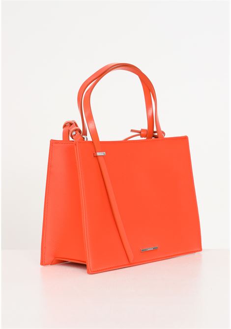 Orange women's satin CK Square Shoulder Bag CALVIN KLEIN | Bags | K60K611358SA3