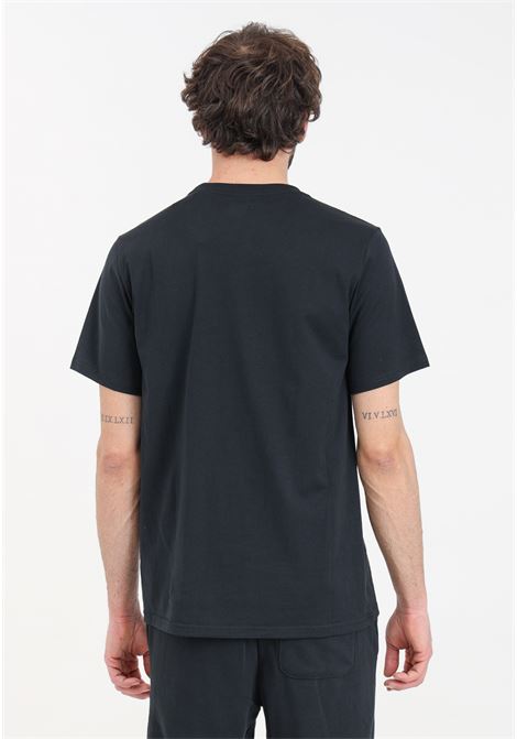 T-shirt da uomo nera con maxi stampa logo a contrasto CONVERSE | T-shirt | 10025458-A02.
