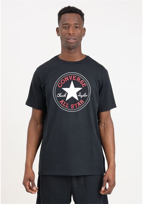 Go to all star patch men's black t-shirt CONVERSE | 10025459-A01.