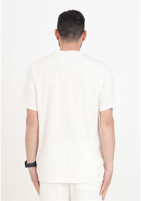 Creamy white short-sleeved T-shirt for men with all star logo CONVERSE | T-shirt | 10025459-A23.
