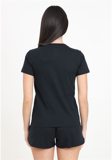 T-shirt da donna nera con maxi stampa logo a colori CONVERSE | T-shirt | 10026362-A01.