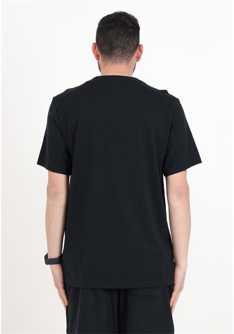T-shirt a maniche corte nera da uomo con stampa a contrasto CONVERSE | 10026420-A01.