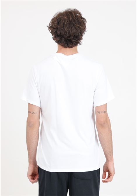T-shirt da uomo bianca con stampa logo arcobaleno CONVERSE | T-shirt | 10026454-A01.