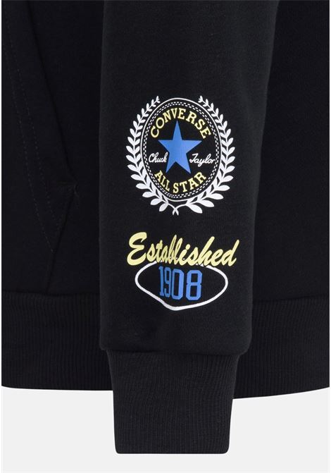 Black baby girl tracksuit with color logo print CONVERSE | Sport suits | 8CF293023