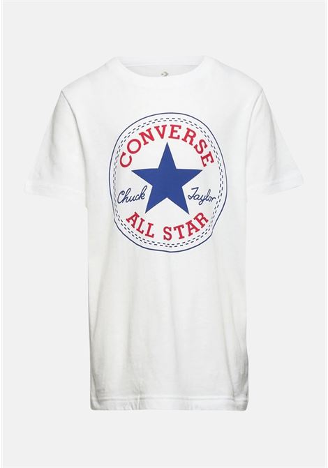 T-shirt bambino bambina bianca con stampa logo CONVERSE | T-shirt | 966500001