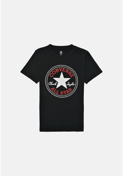 T-shirt bambino bambina nera con stampa logo CONVERSE | T-shirt | 966500023