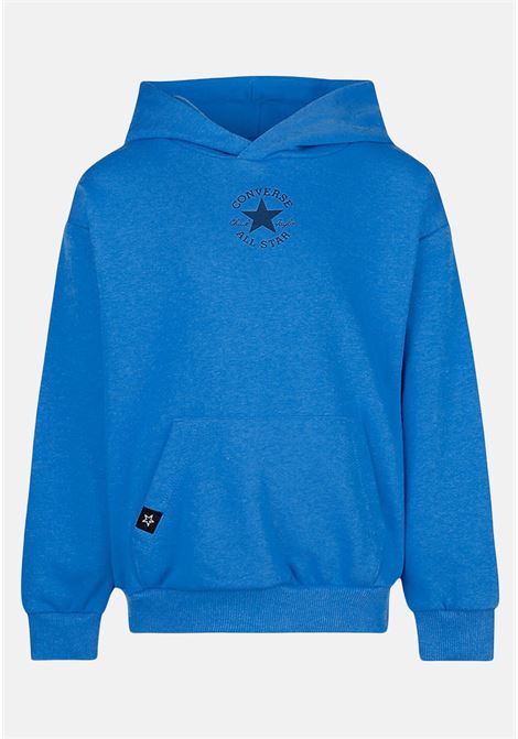 Blue children's sweatshirt with logo print CONVERSE | Hoodie | 9CF311BIR